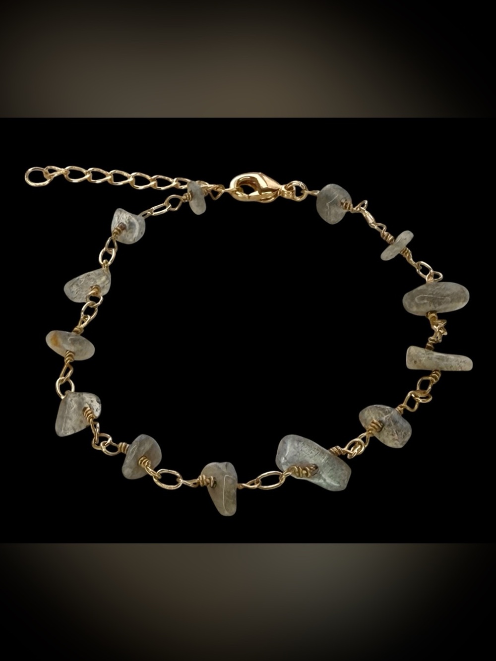 Stunning Labradorite Beaded Chain Bracelet